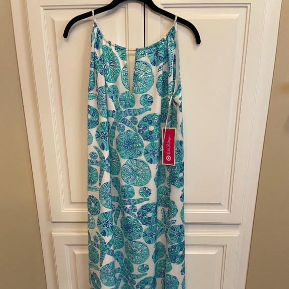 Lilly Pulitzer by Target long blue seashell dress, size small. NWT - Picture 1 of 3